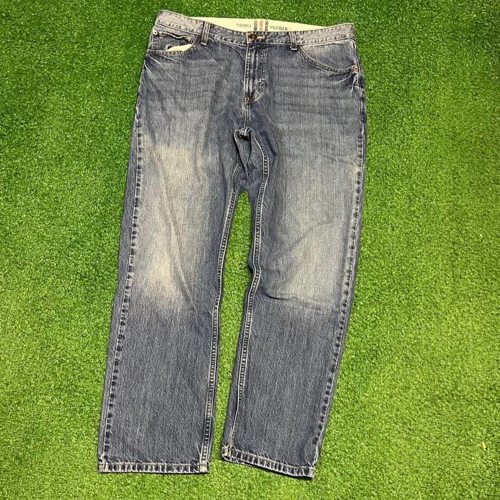 Tommy Hilfiger Vintage Y2K Classic Straight Blue Denim Jeans Mens 36x32